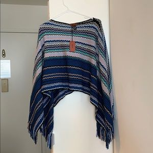 Missoni Fringed Chevron Poncho